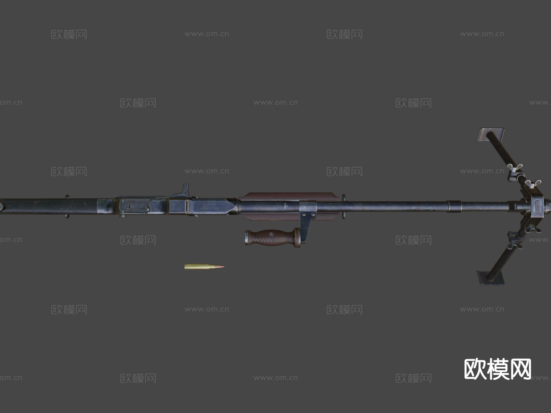 轻机枪 枪支 枪械su模型下载（渲染图6）