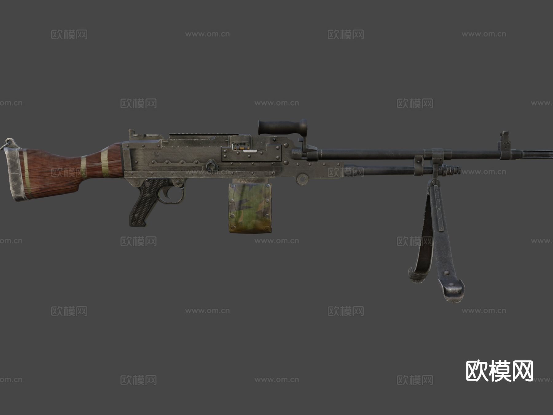KSP58B机枪 枪支 枪械su模型下载（渲染图6）