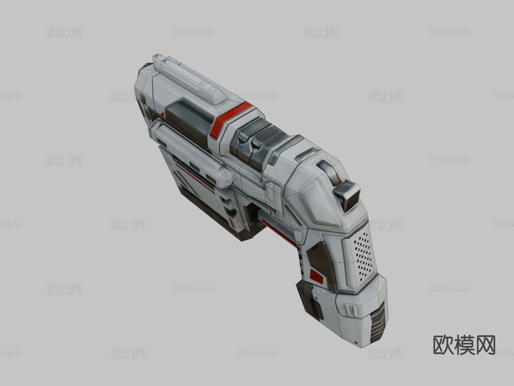 科幻简易手枪su模型下载（渲染图1）