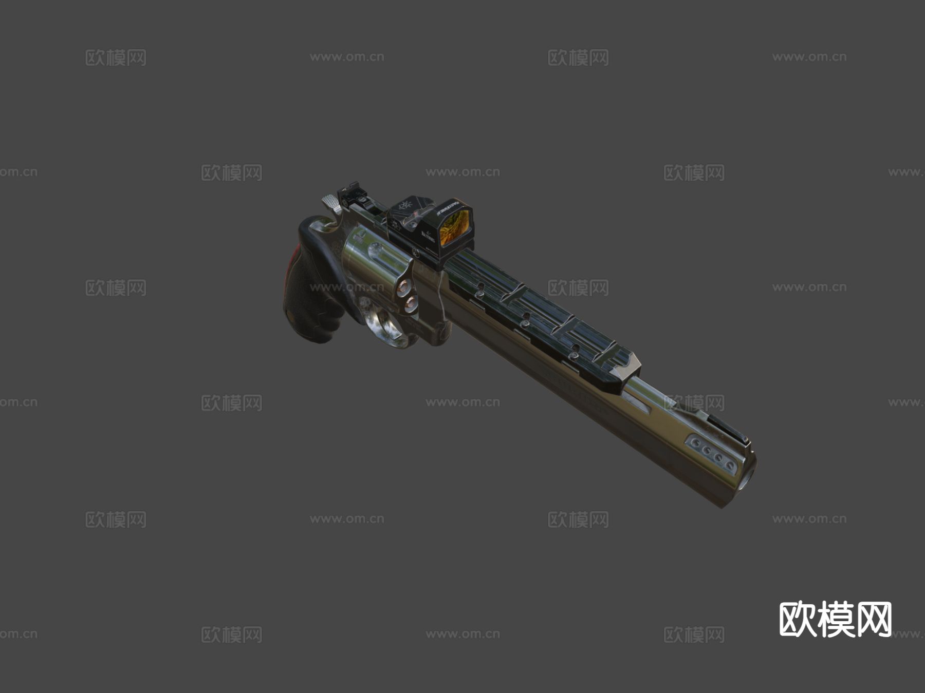 左轮手枪 枪支 枪械su模型下载（渲染图4）