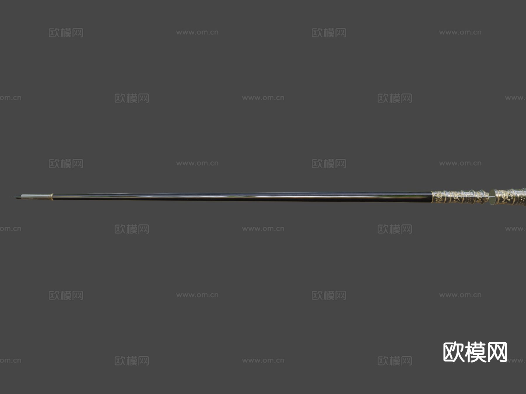 维多利亚手杖剑su模型下载（渲染图7）