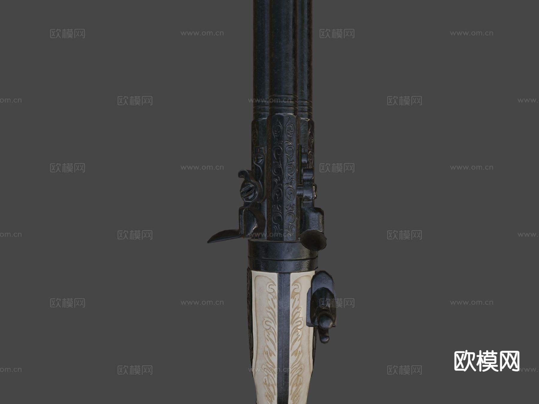 燧发枪su模型下载（渲染图5）
