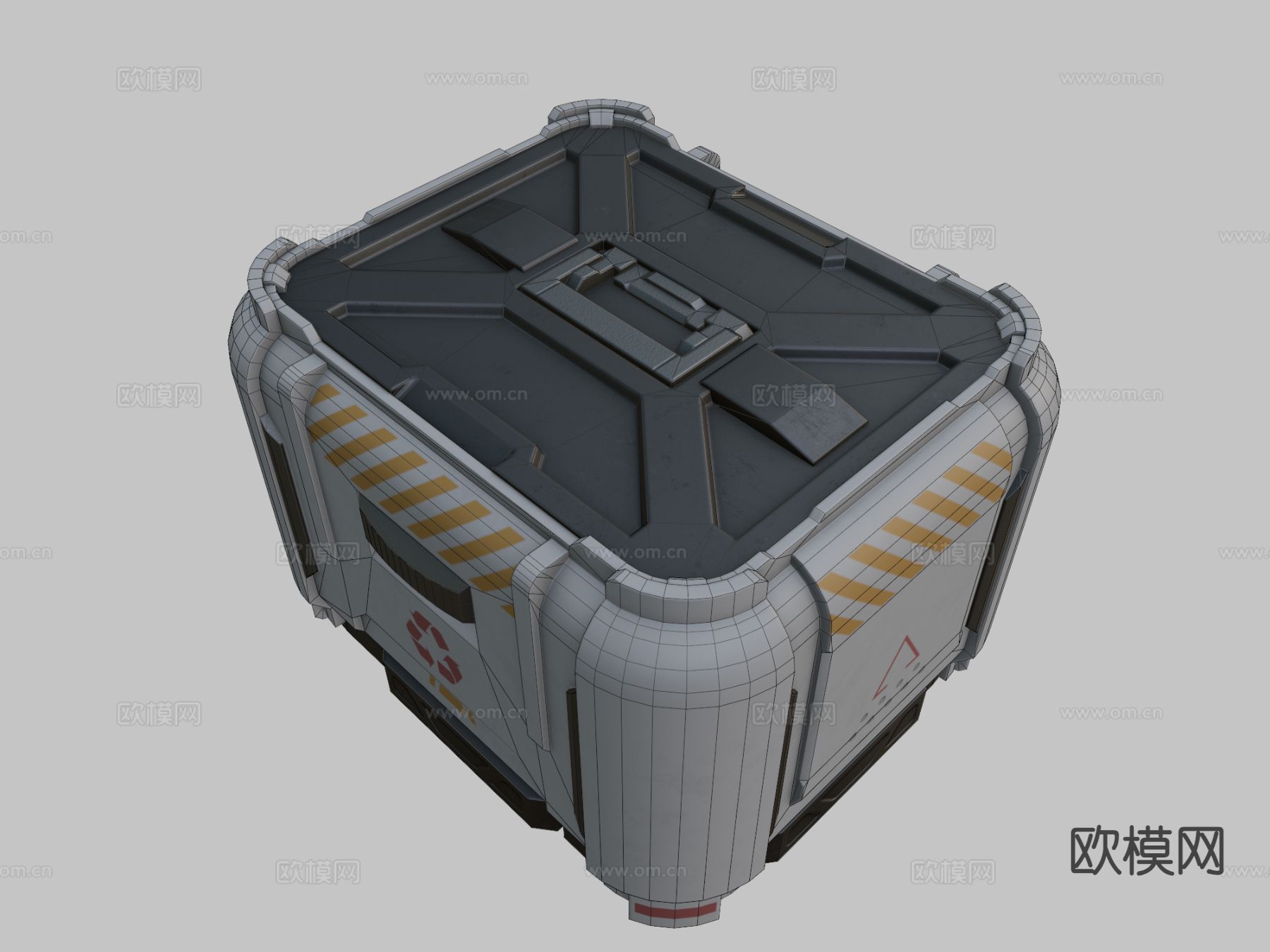 科幻集装箱su模型下载（渲染图1）