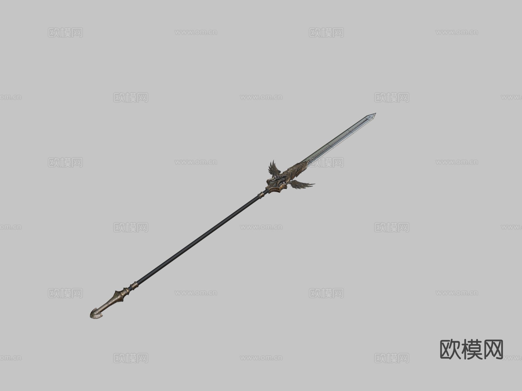 长矛su模型下载（渲染图1）