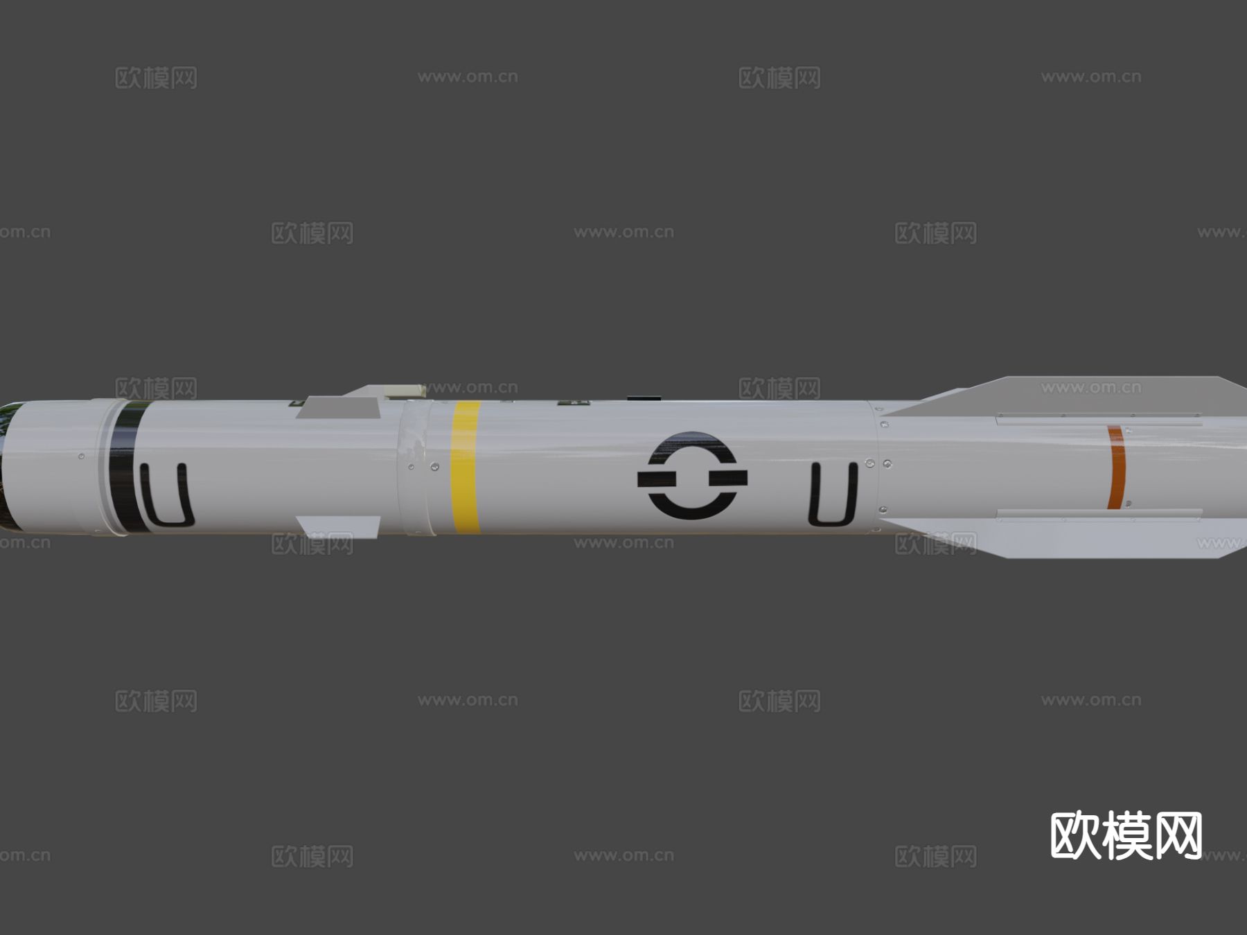 硫磺导弹 鱼雷 武器su模型下载（渲染图6）