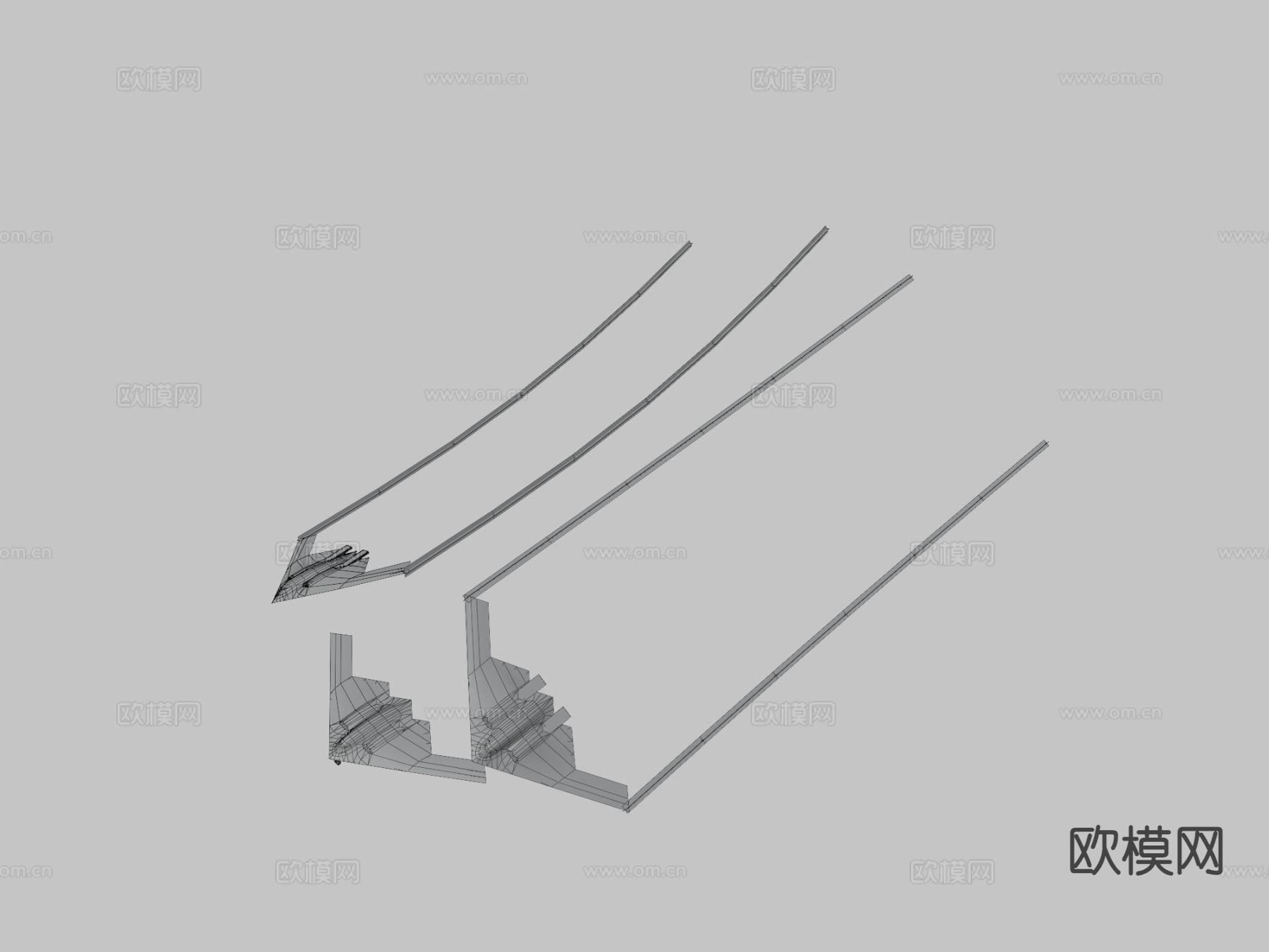 幽灵轰炸机 战斗机su模型下载（渲染图3）