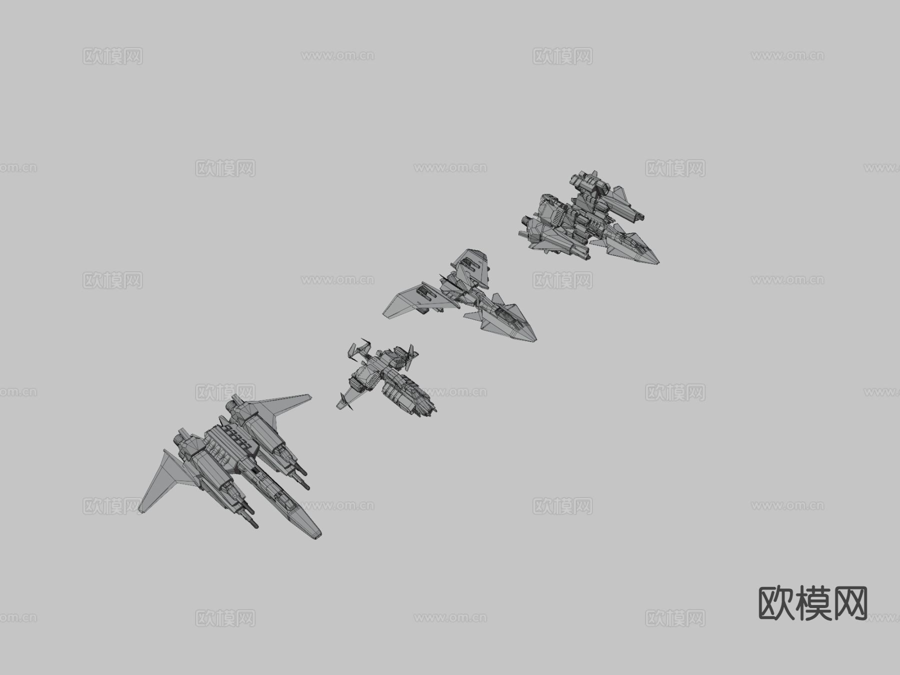 战斗机工具包su模型下载（渲染图1）