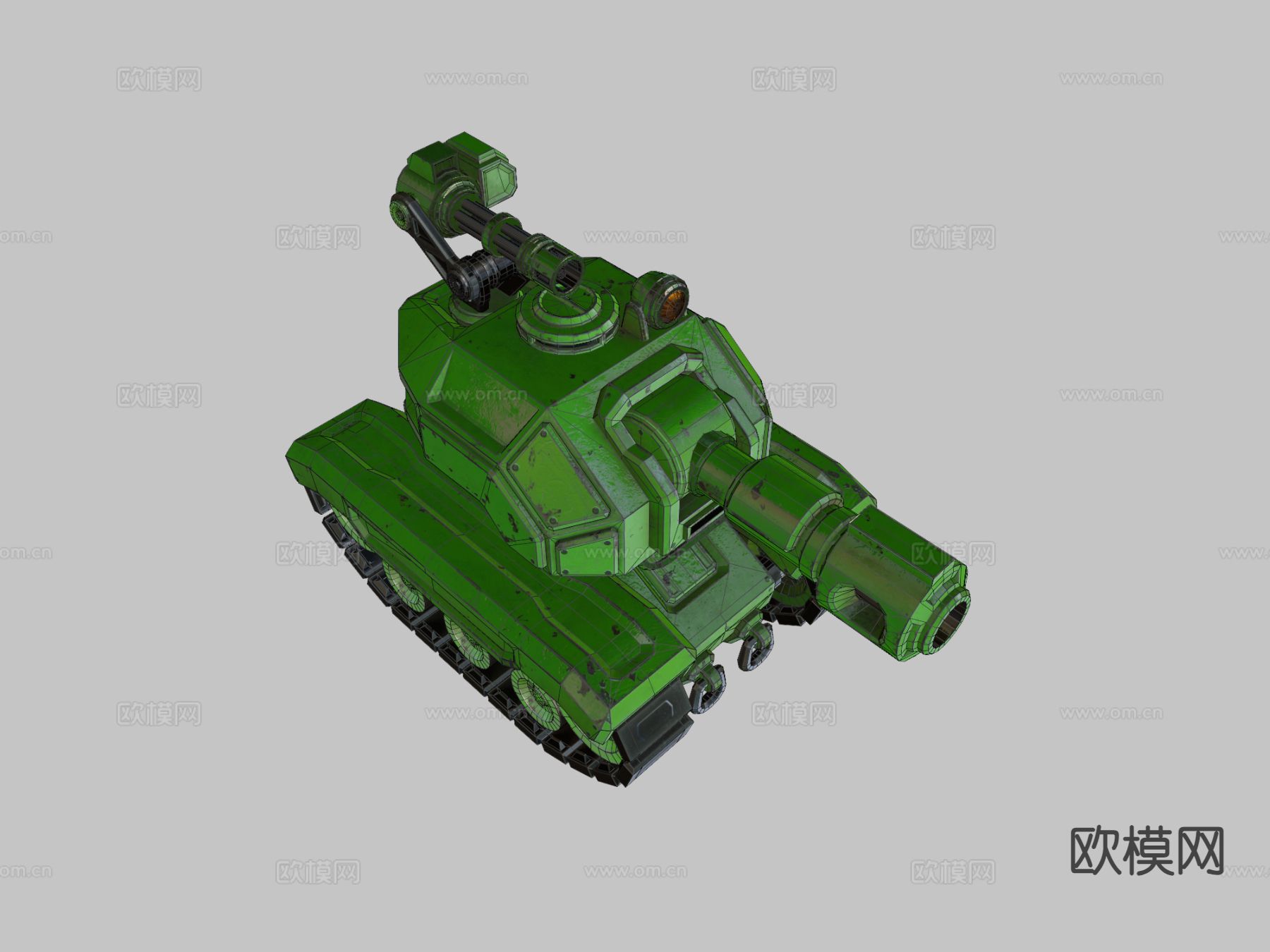 迷你坦克 履带车 装甲车su模型下载（渲染图1）
