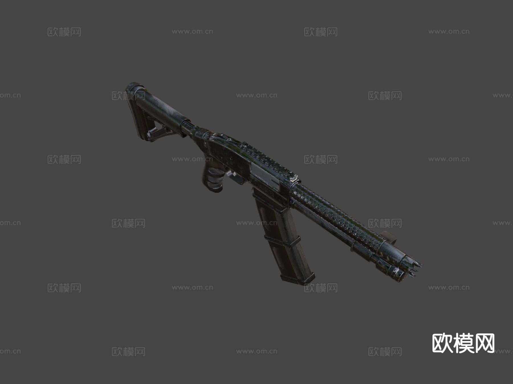 泵动式霰弹枪 枪支 枪械su模型下载（渲染图6）