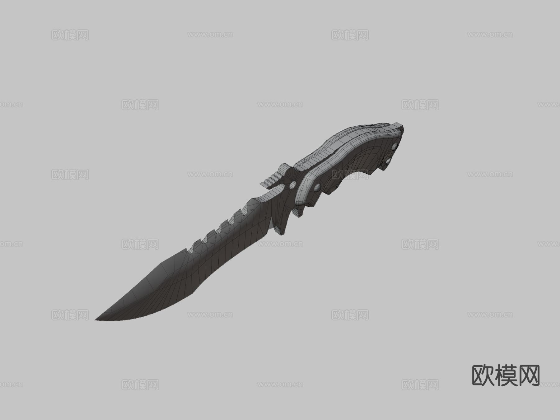 战术刀 短刀su模型下载（渲染图3）