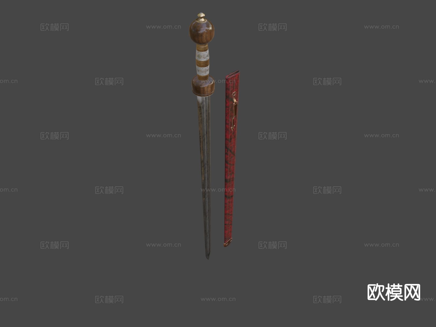剑与剑鞘su模型下载（渲染图7）