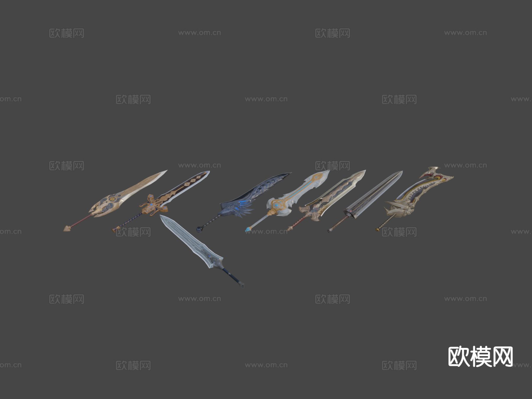 战斗剑包su模型下载（渲染图5）