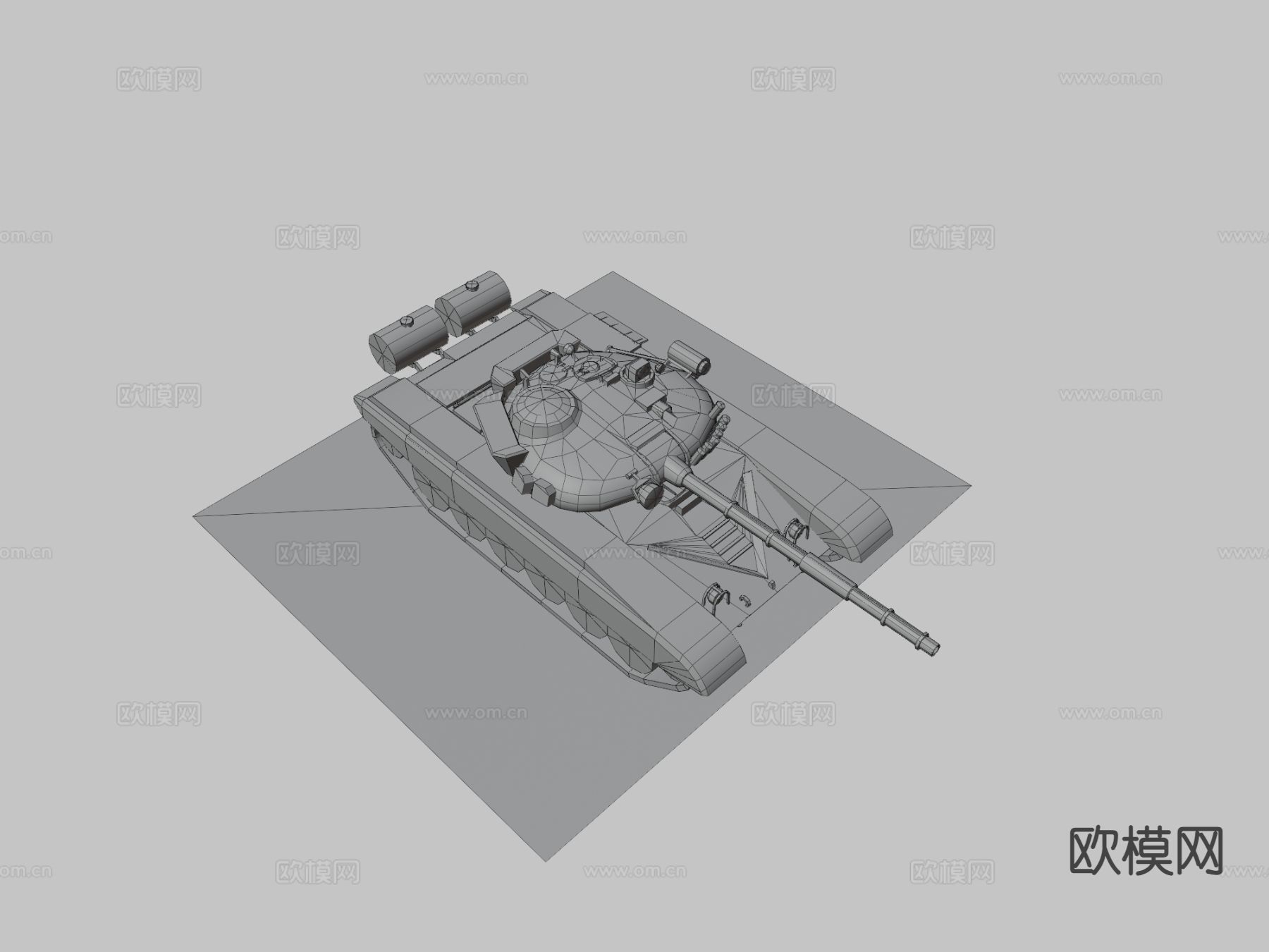 虚拟游戏坦克su模型下载（渲染图1）