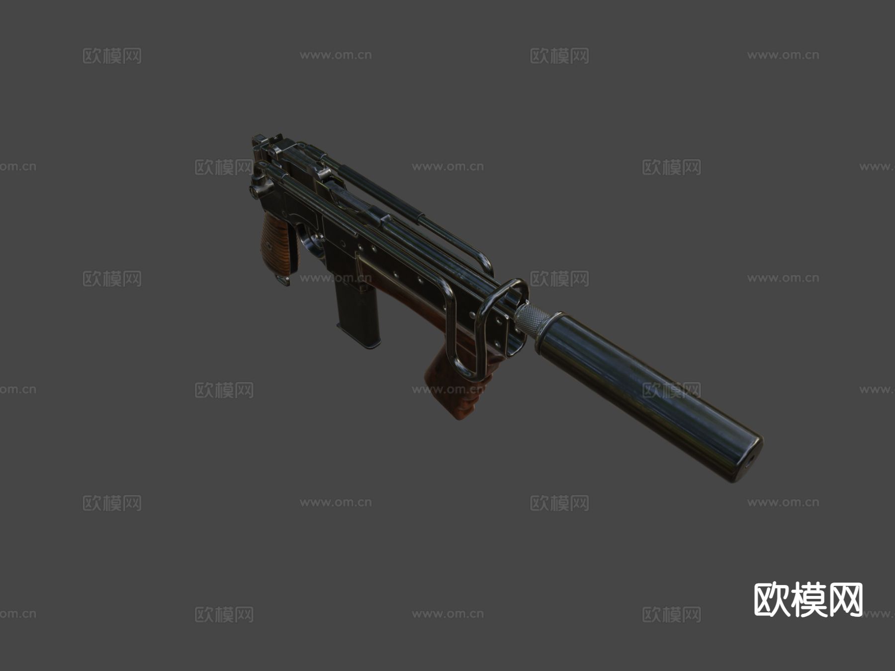 毛瑟M712突击卡宾枪su模型下载（渲染图3）