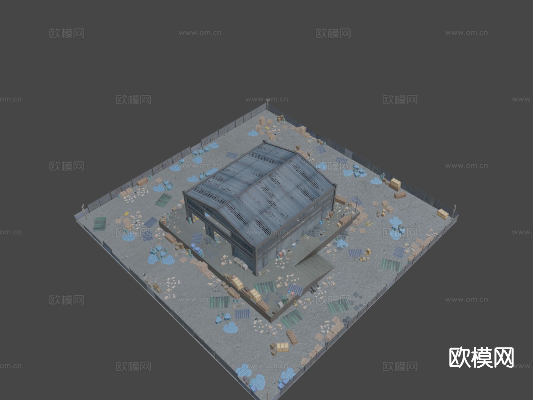 工业仓库 资产包su模型下载（渲染图3）