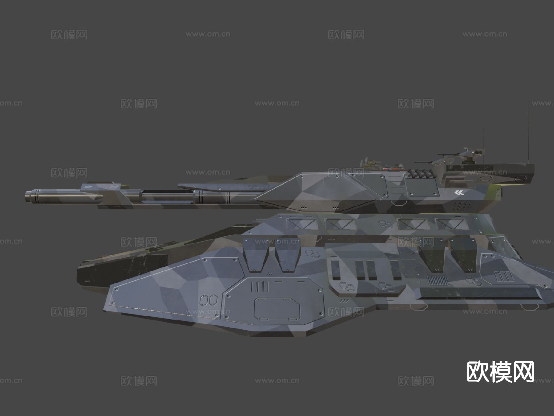 科幻蝎子重型反重力坦克su模型下载（渲染图6）