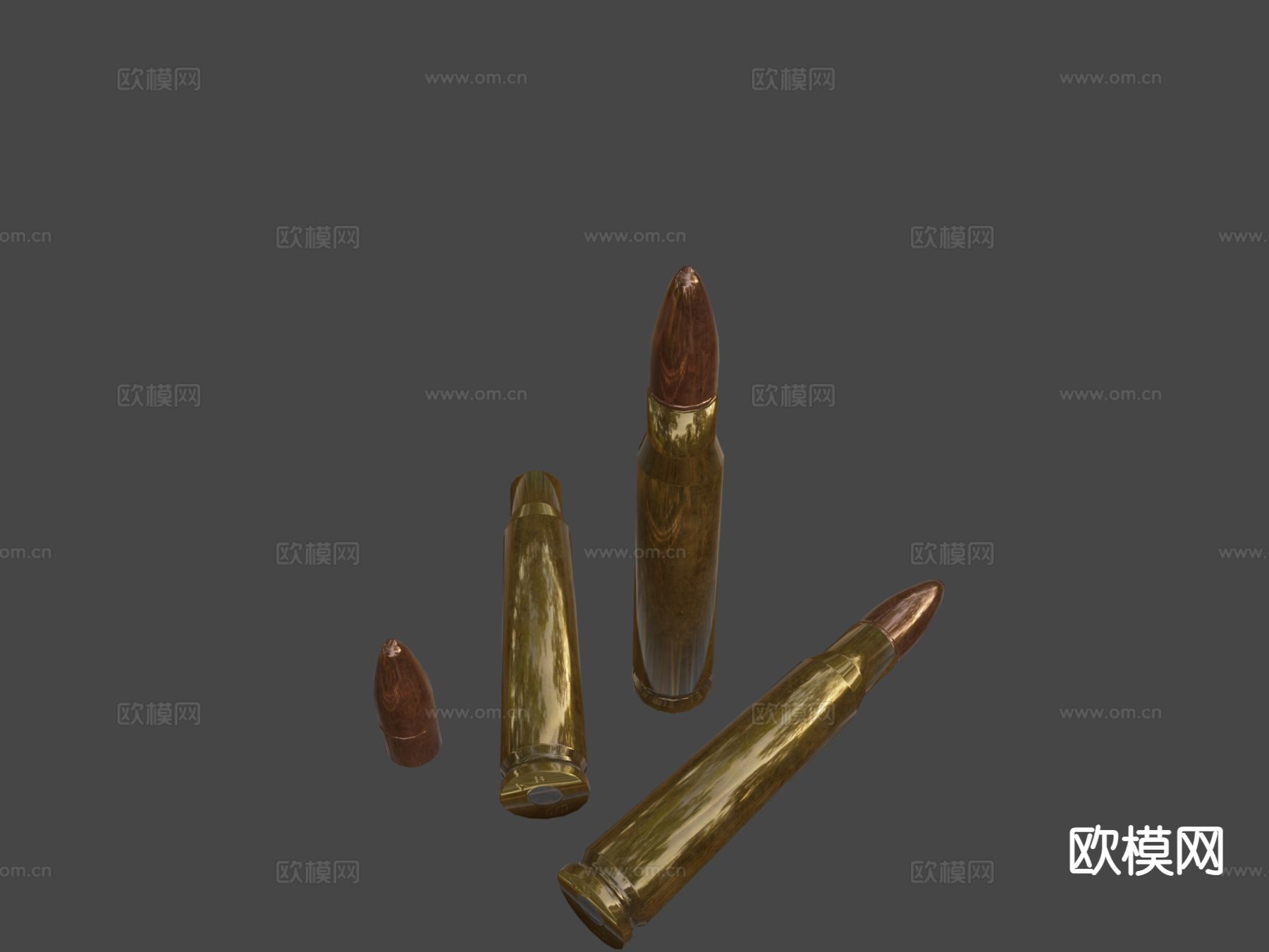 弹药5.56X45mmsu模型下载（渲染图4）