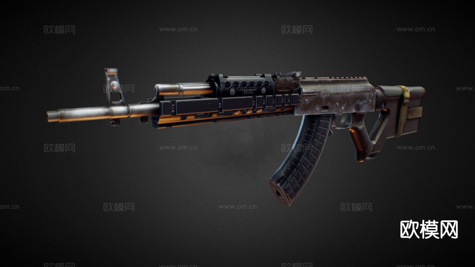 M762 突击步枪 枪支 枪械su模型下载（渲染图2）