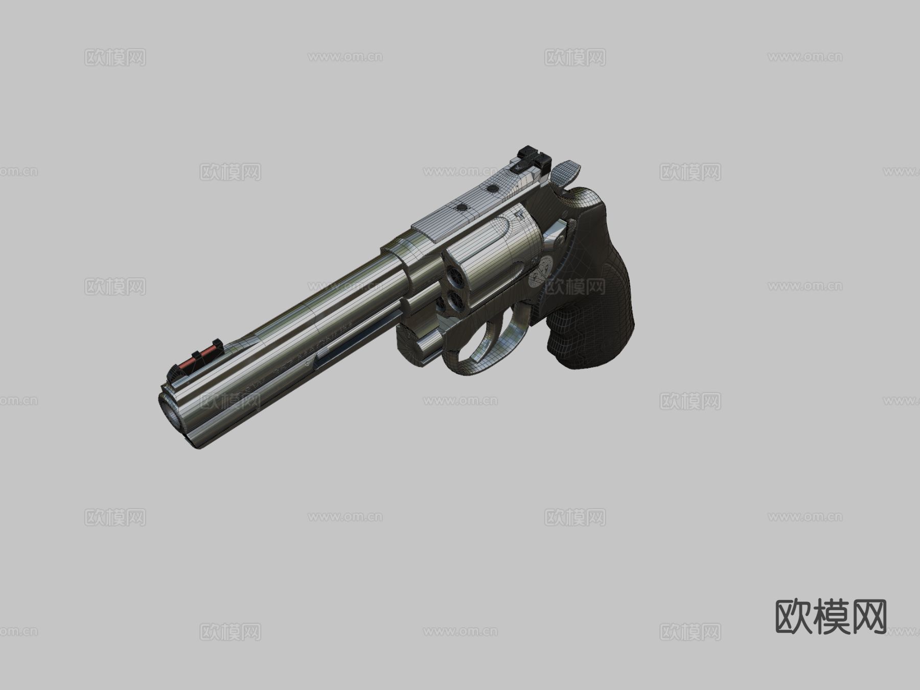 左轮手枪 枪支 枪械su模型下载（渲染图1）