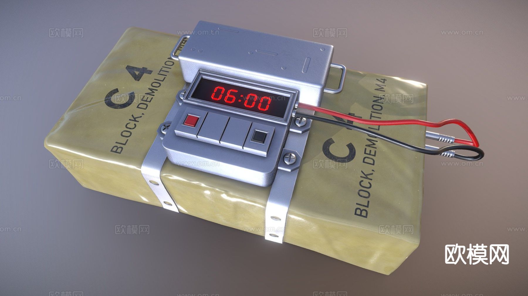 定时炸药 武器su模型下载（渲染图2）