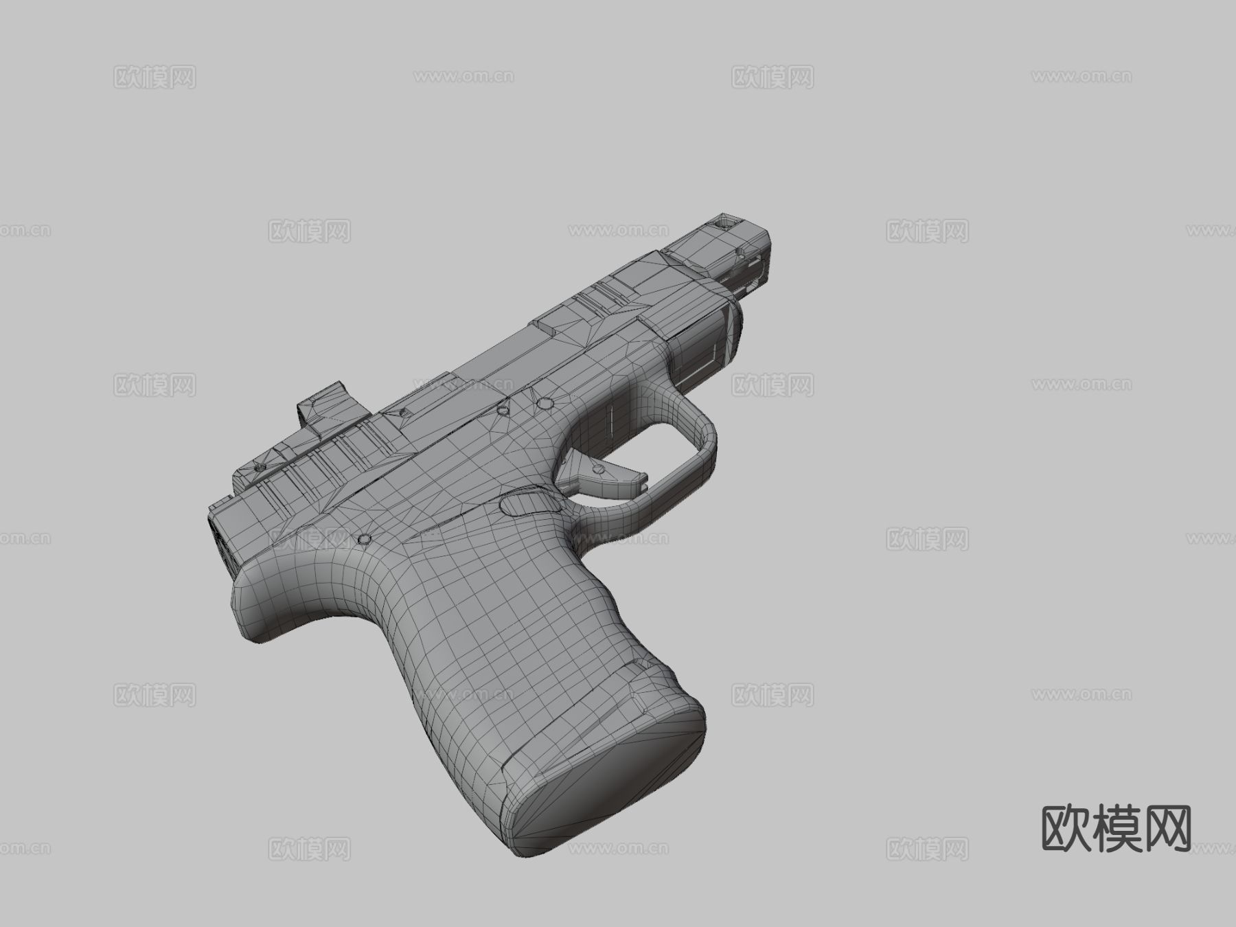 手枪 枪支 枪械su模型下载（渲染图3）