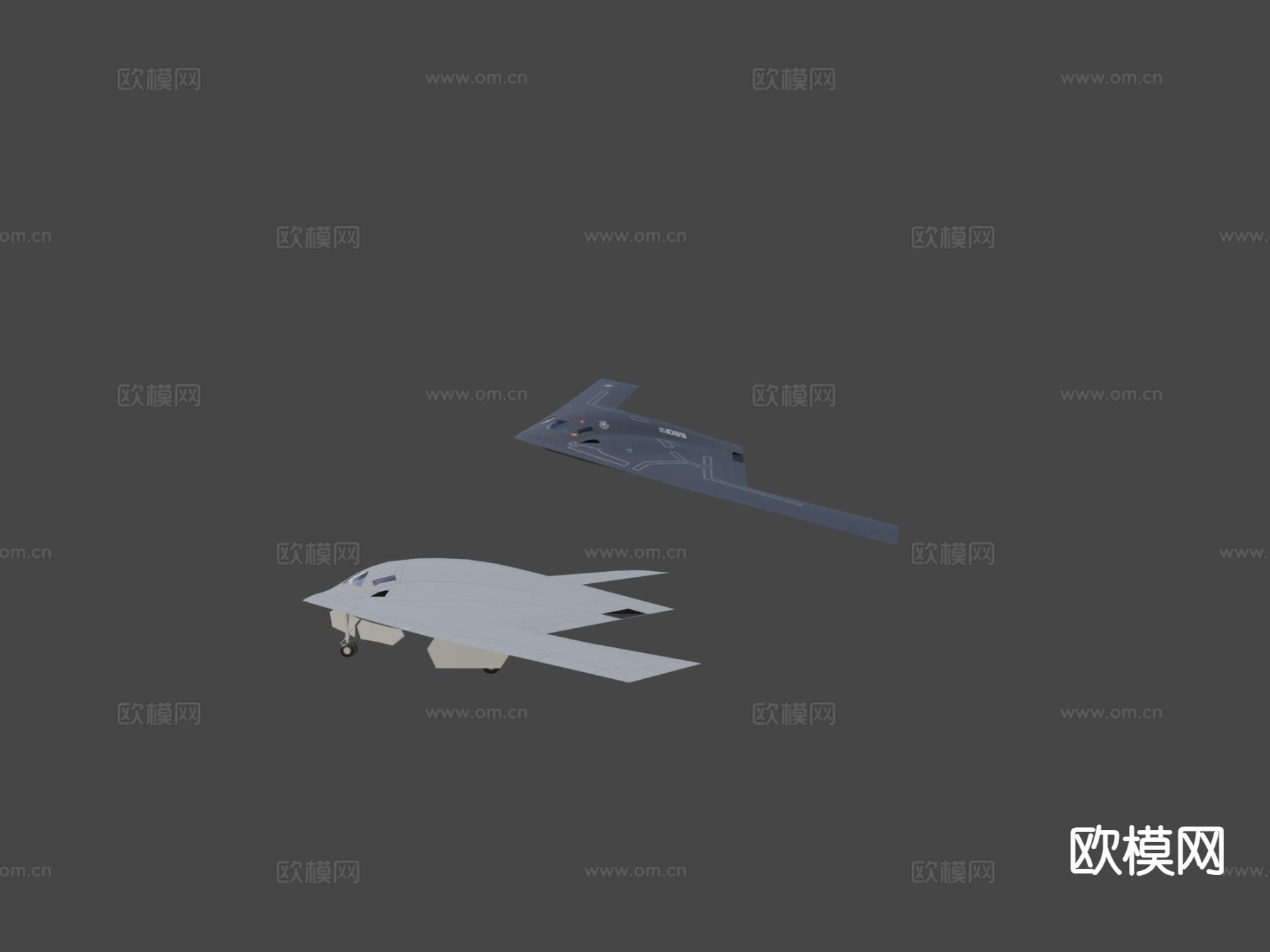 掠夺者战斗机 轰炸机su模型下载（渲染图4）