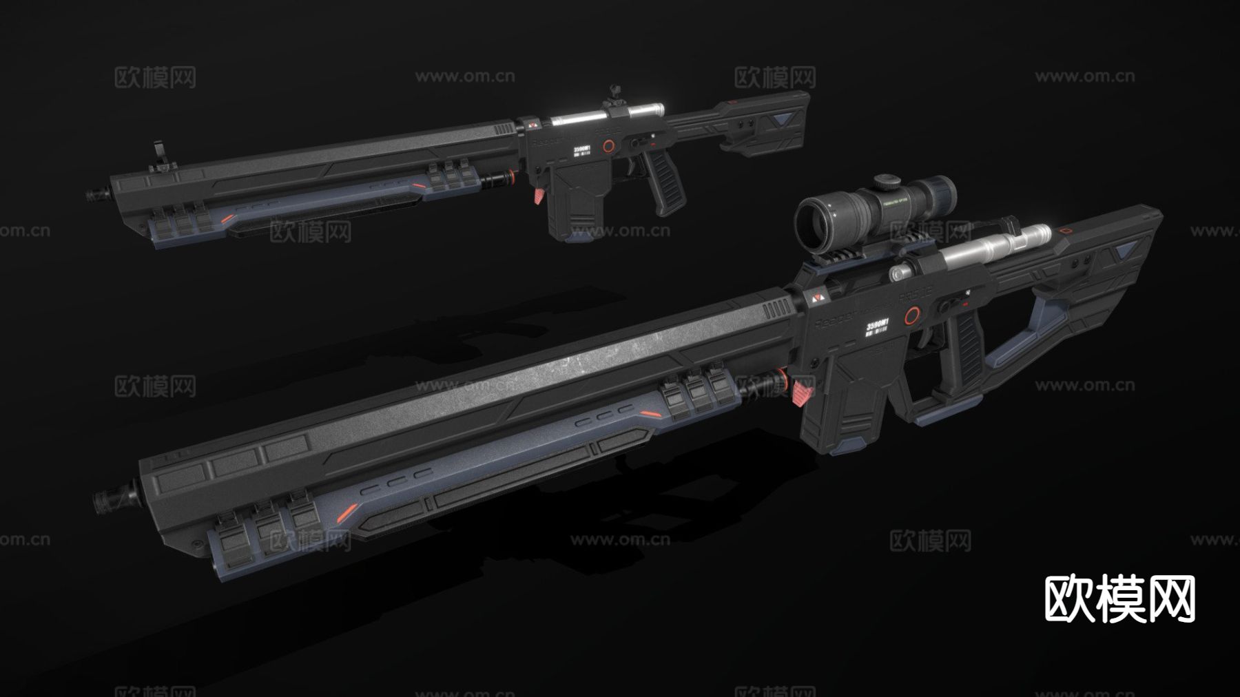 ARS12 狙击步枪 枪支 枪械su模型下载（渲染图2）