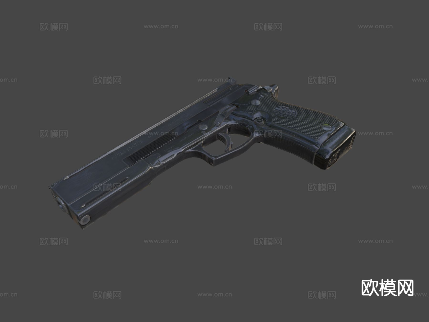 靶标手枪 枪支 枪械su模型下载（渲染图6）
