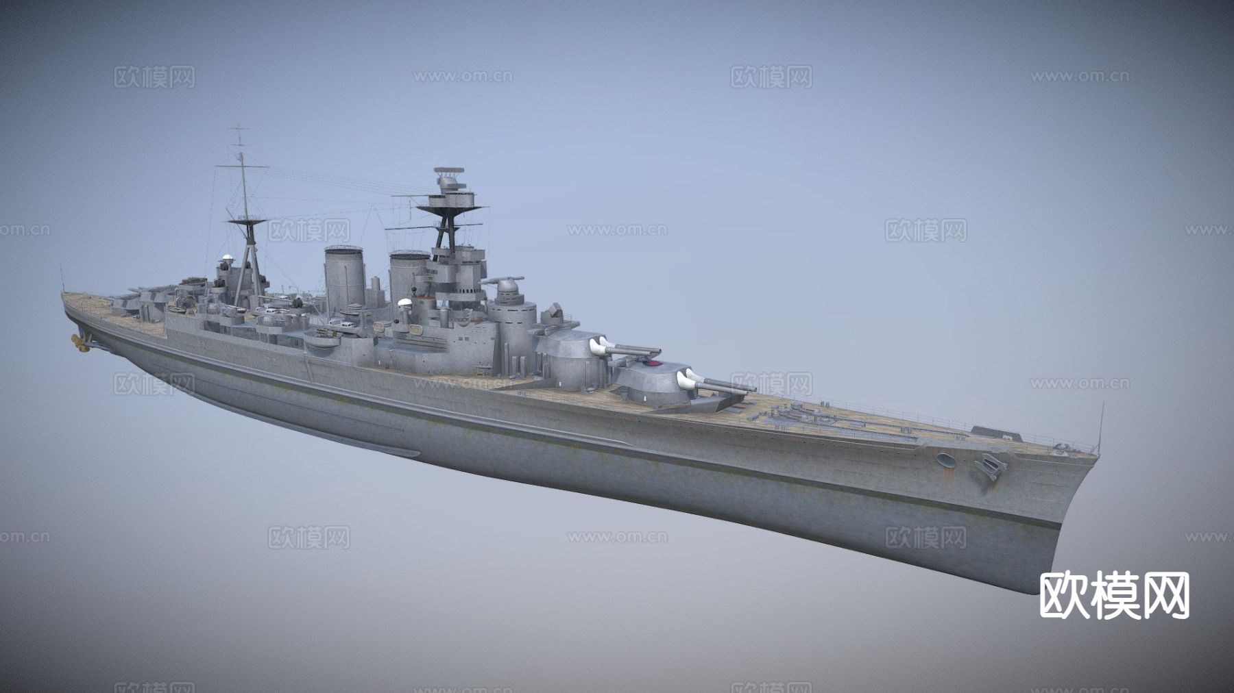 船巡逻舰su模型下载（渲染图2）