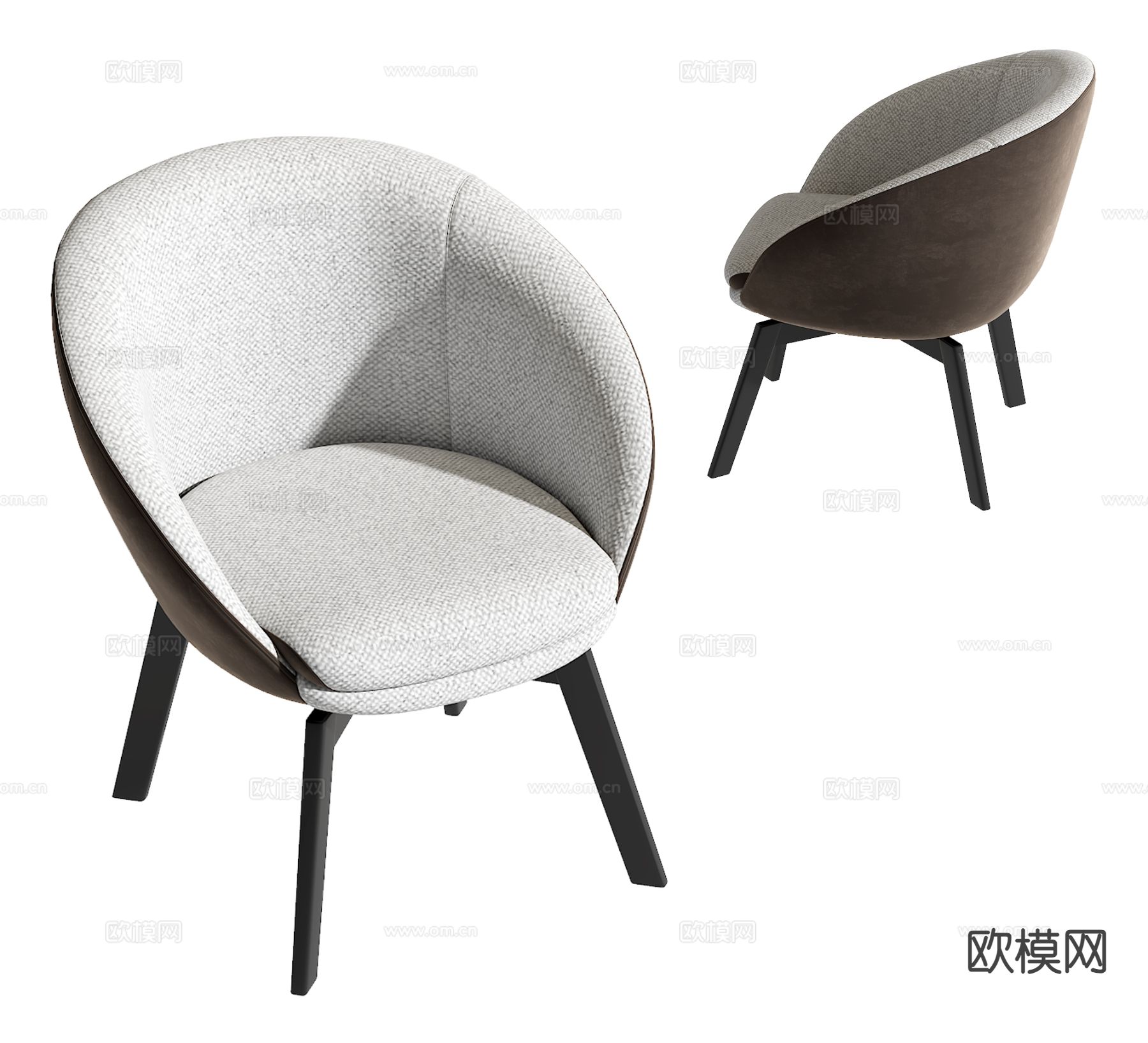 Minotti 意式椅子 休闲椅3d模型