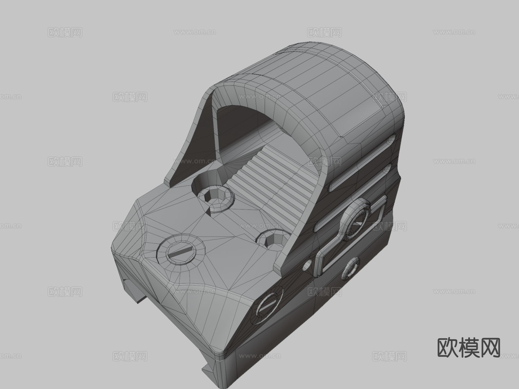 红点瞄准镜su模型下载（渲染图3）