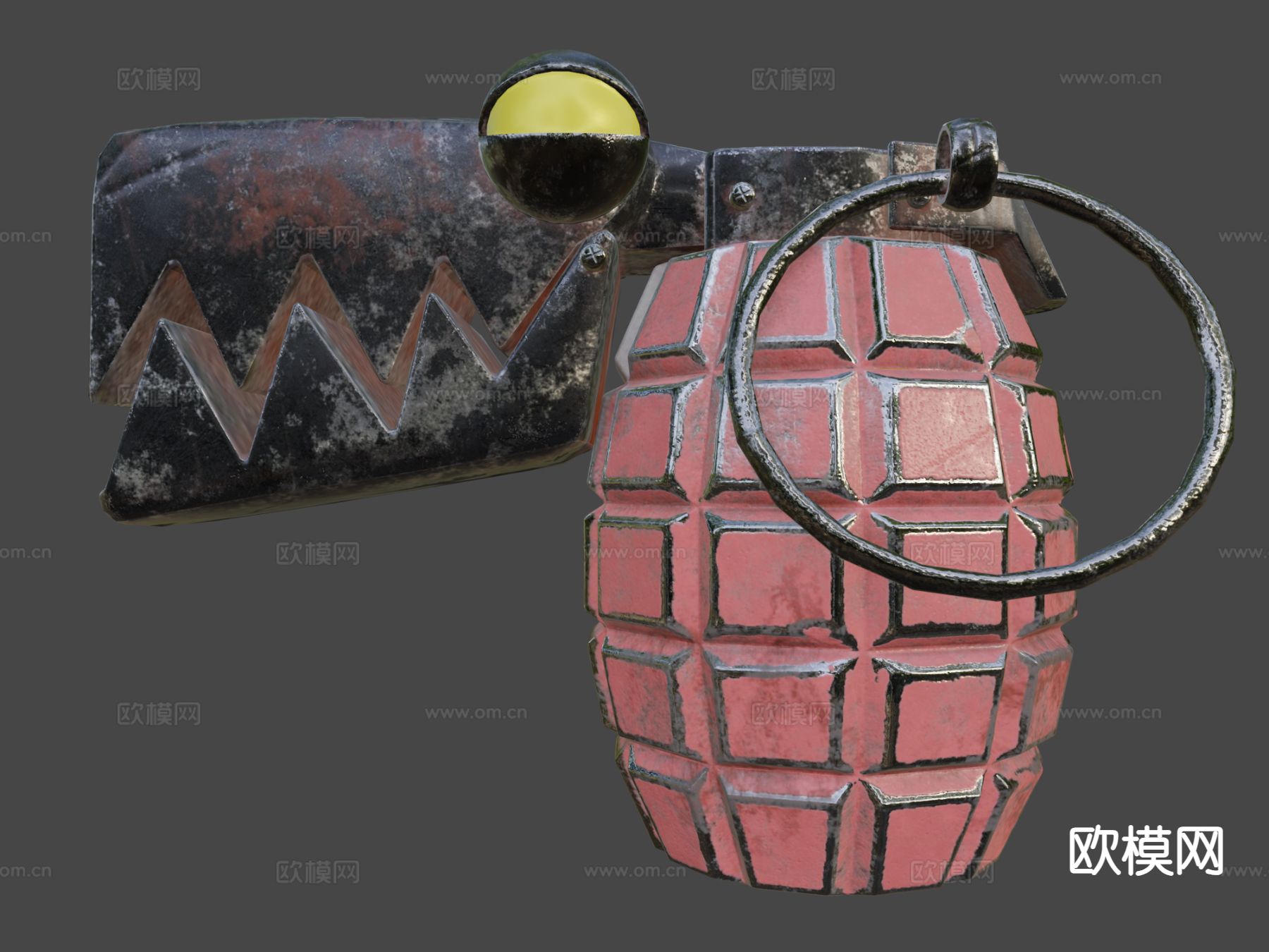 jinx手榴弹 炸弹 武器su模型下载（渲染图7）