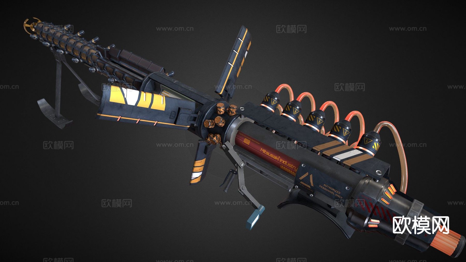 科幻枪 枪支 枪械su模型下载（渲染图2）