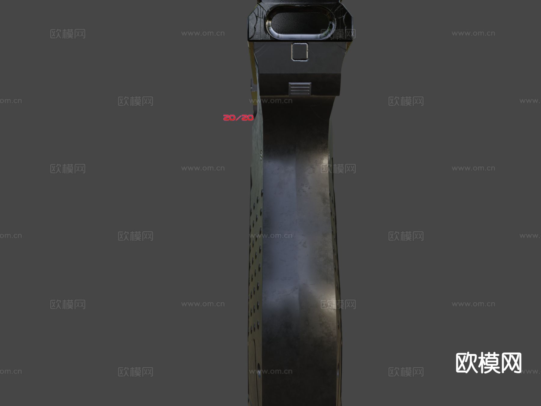 科幻手枪 枪支 枪械su模型下载（渲染图5）