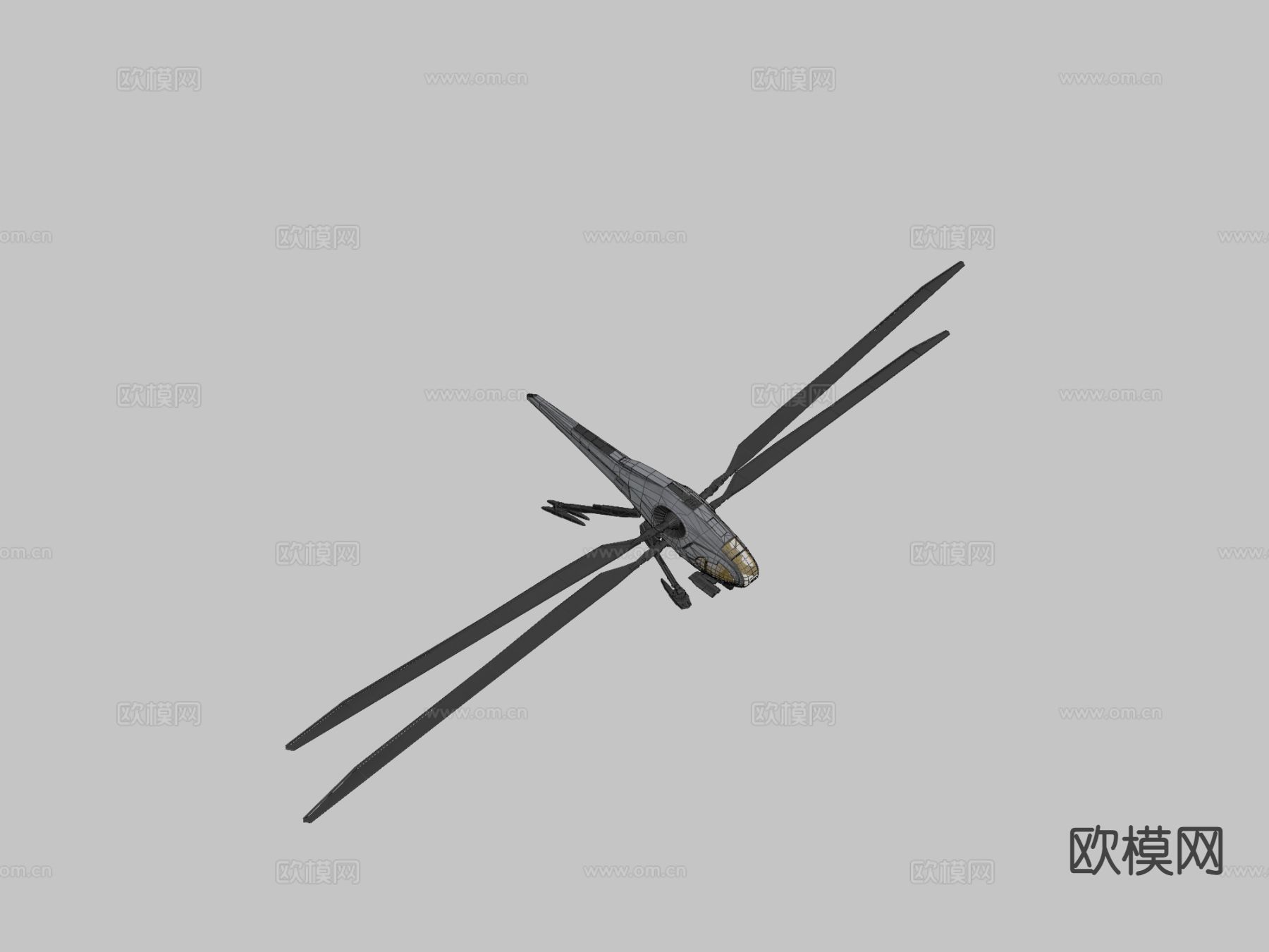 沙丘鸟翼飞行器su模型下载（渲染图1）