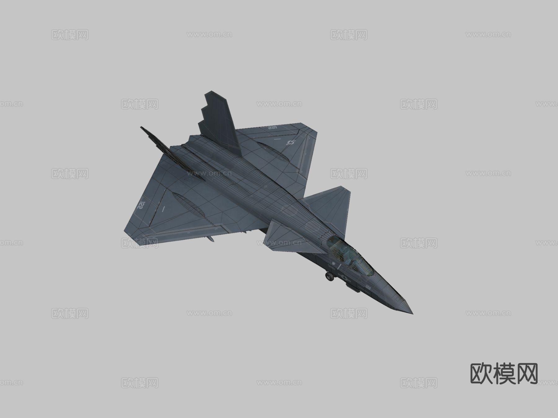轰炸机 战斗机su模型下载（渲染图1）
