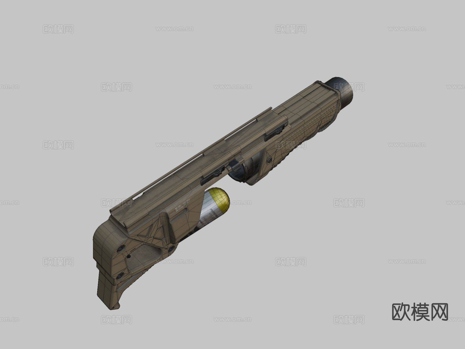 堡垒17榴弹发射器su模型下载（渲染图3）