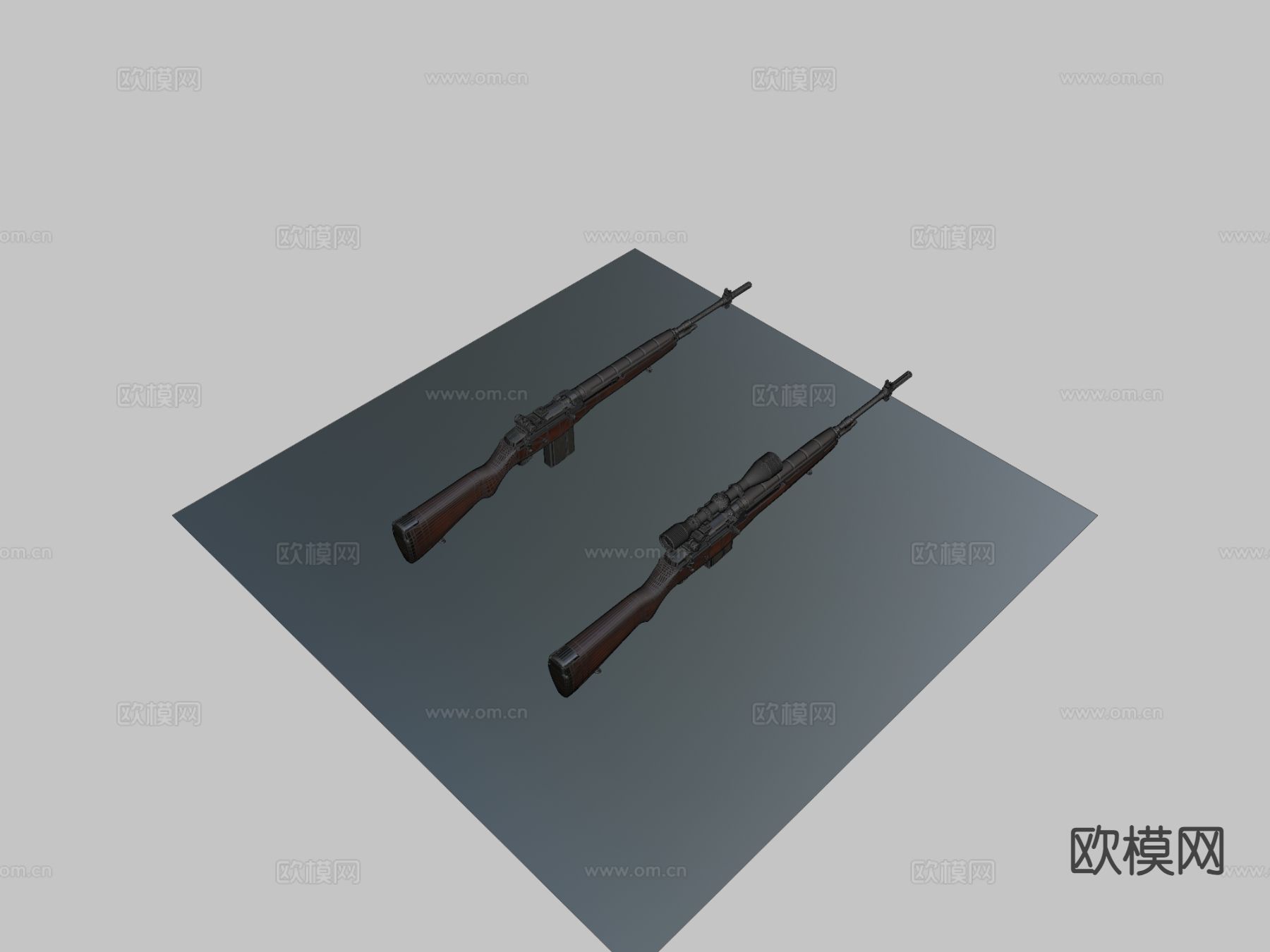 步枪 枪支 枪械su模型下载（渲染图1）