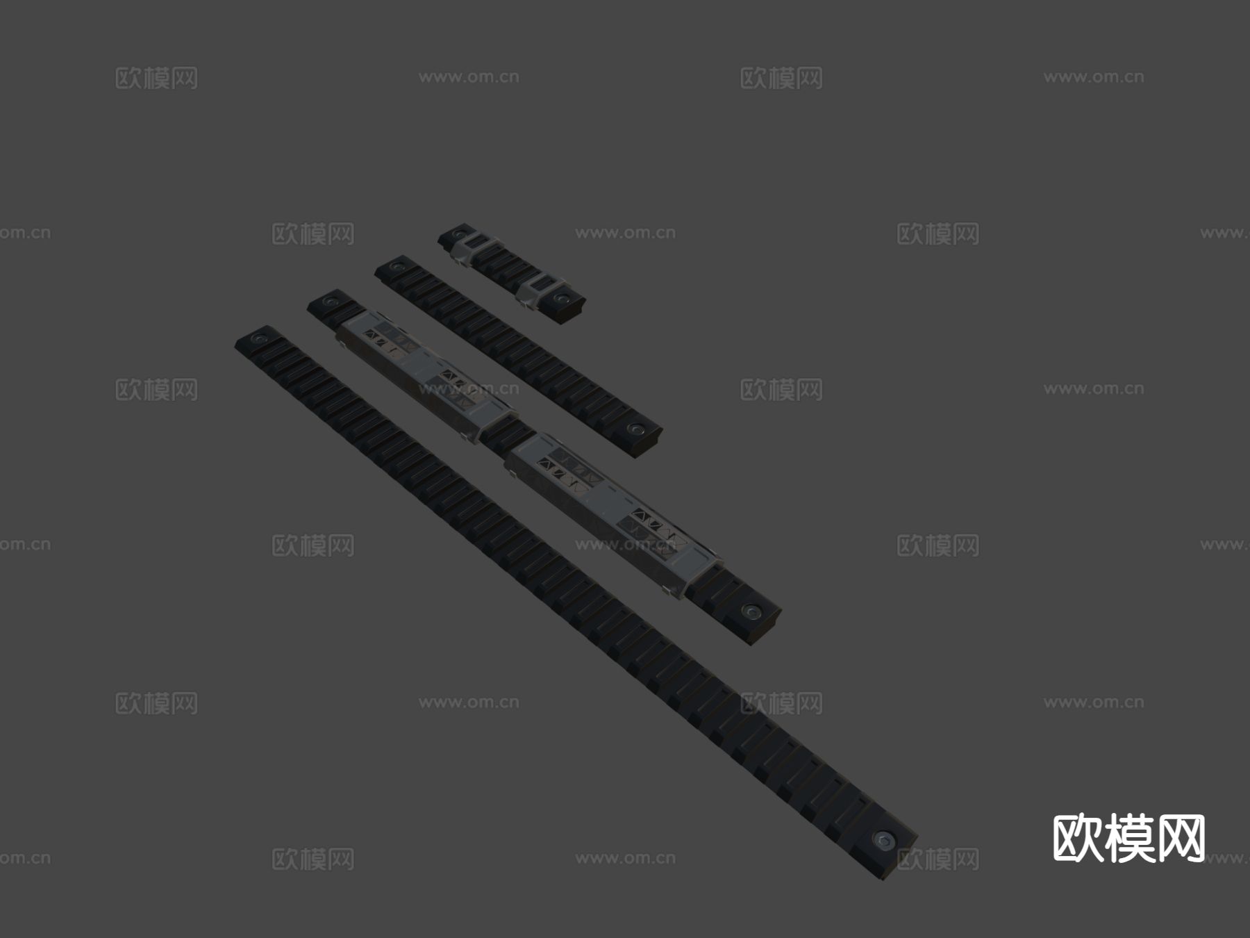 枪械配件 武器su模型下载（渲染图1）