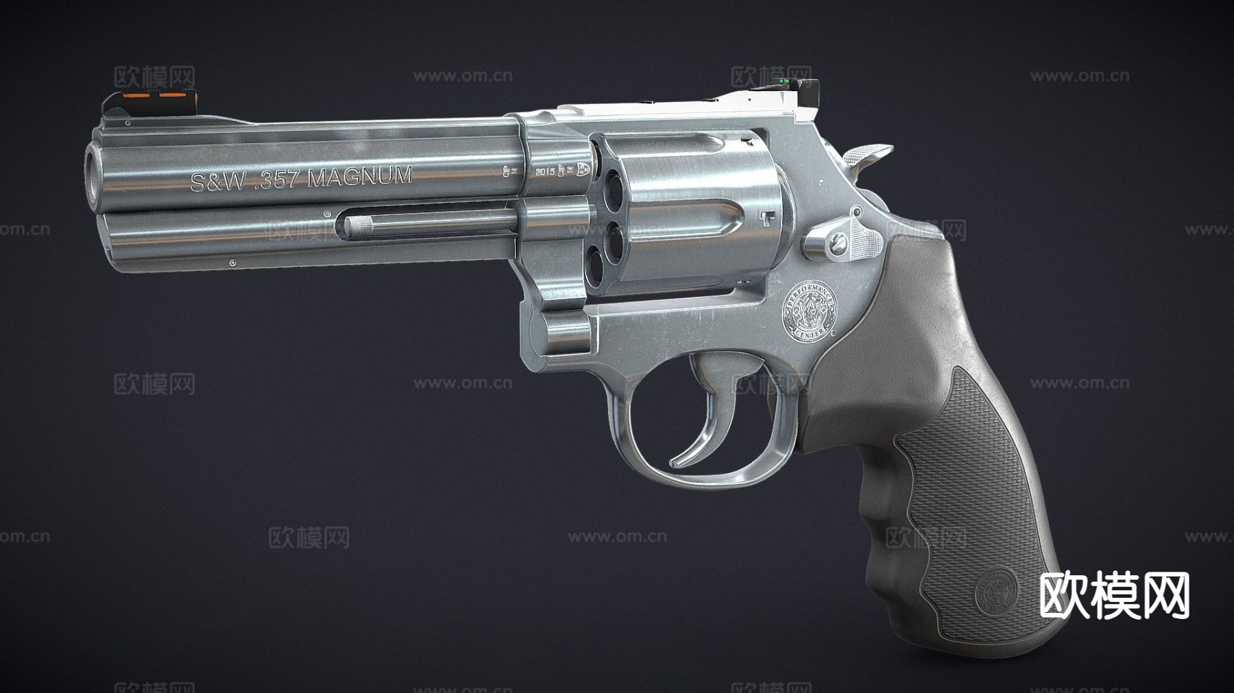 左轮手枪 枪支 枪械su模型下载（渲染图2）