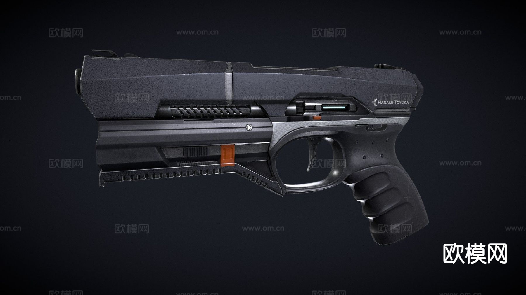 科幻枪su模型下载（渲染图2）