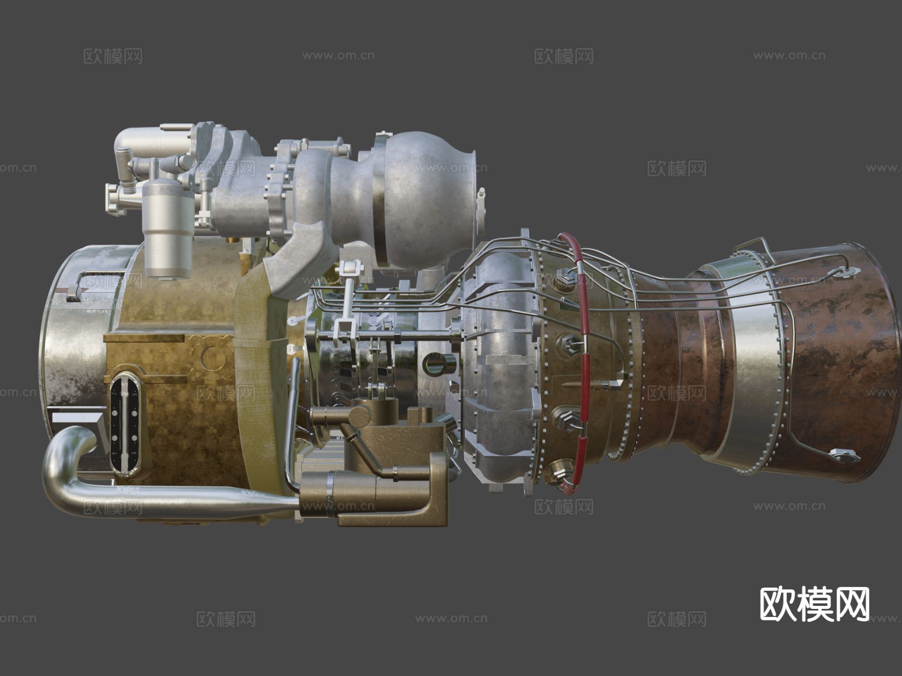 涡轴发动机 发电机su模型下载（渲染图7）