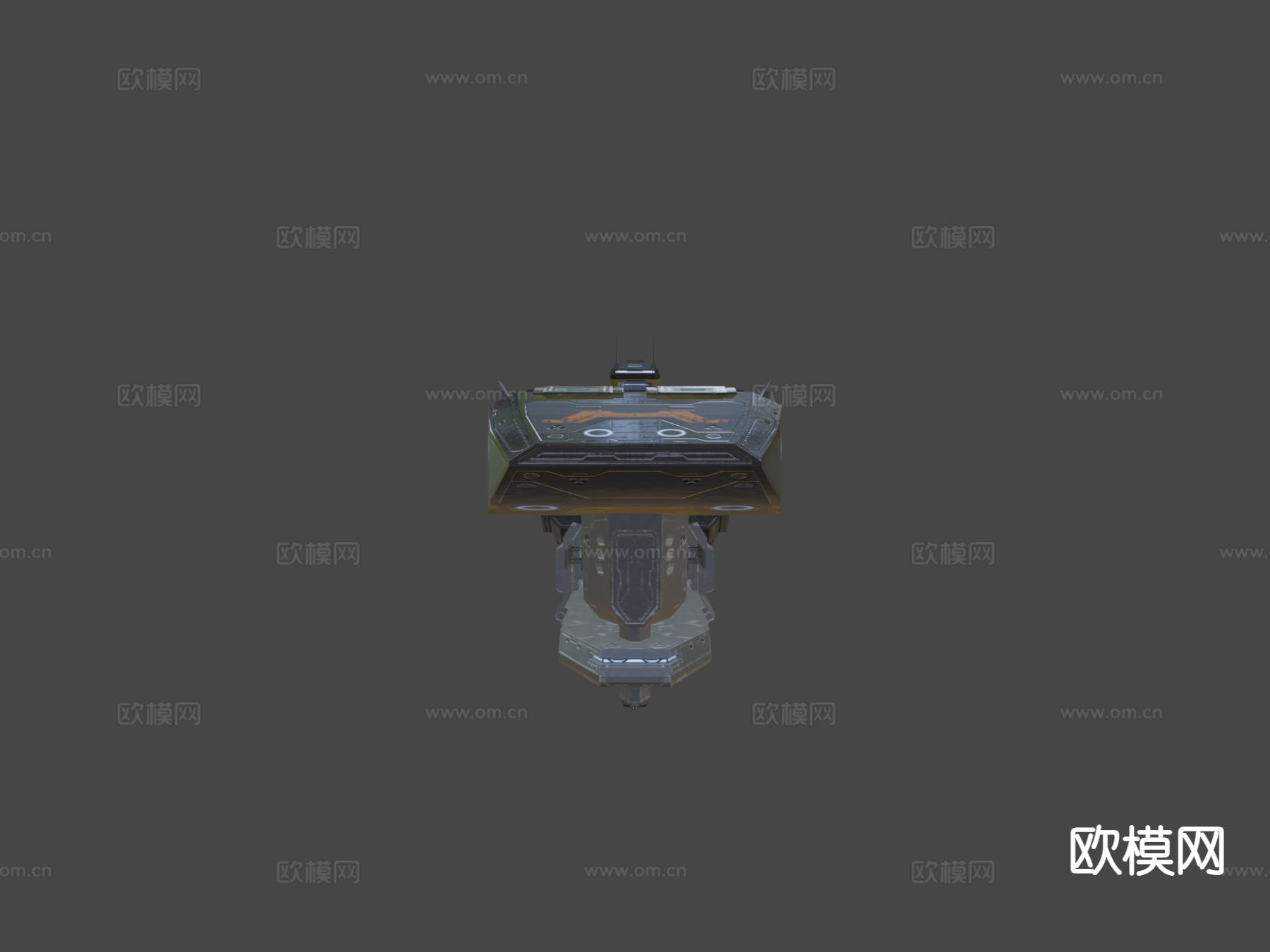 科幻轻型航母勇者su模型下载（渲染图6）