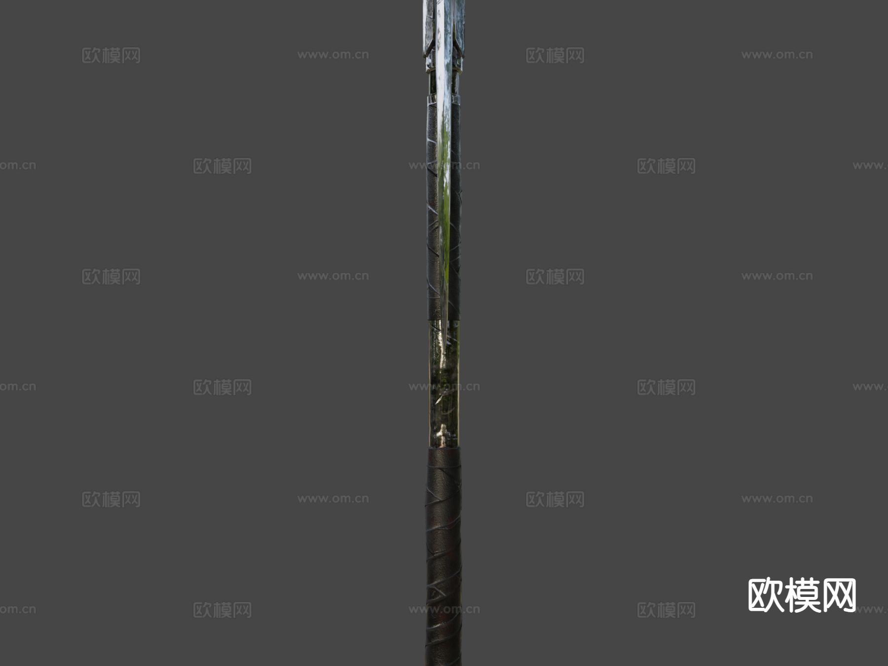 屠龙斧 战斧 游戏道具su模型下载（渲染图7）