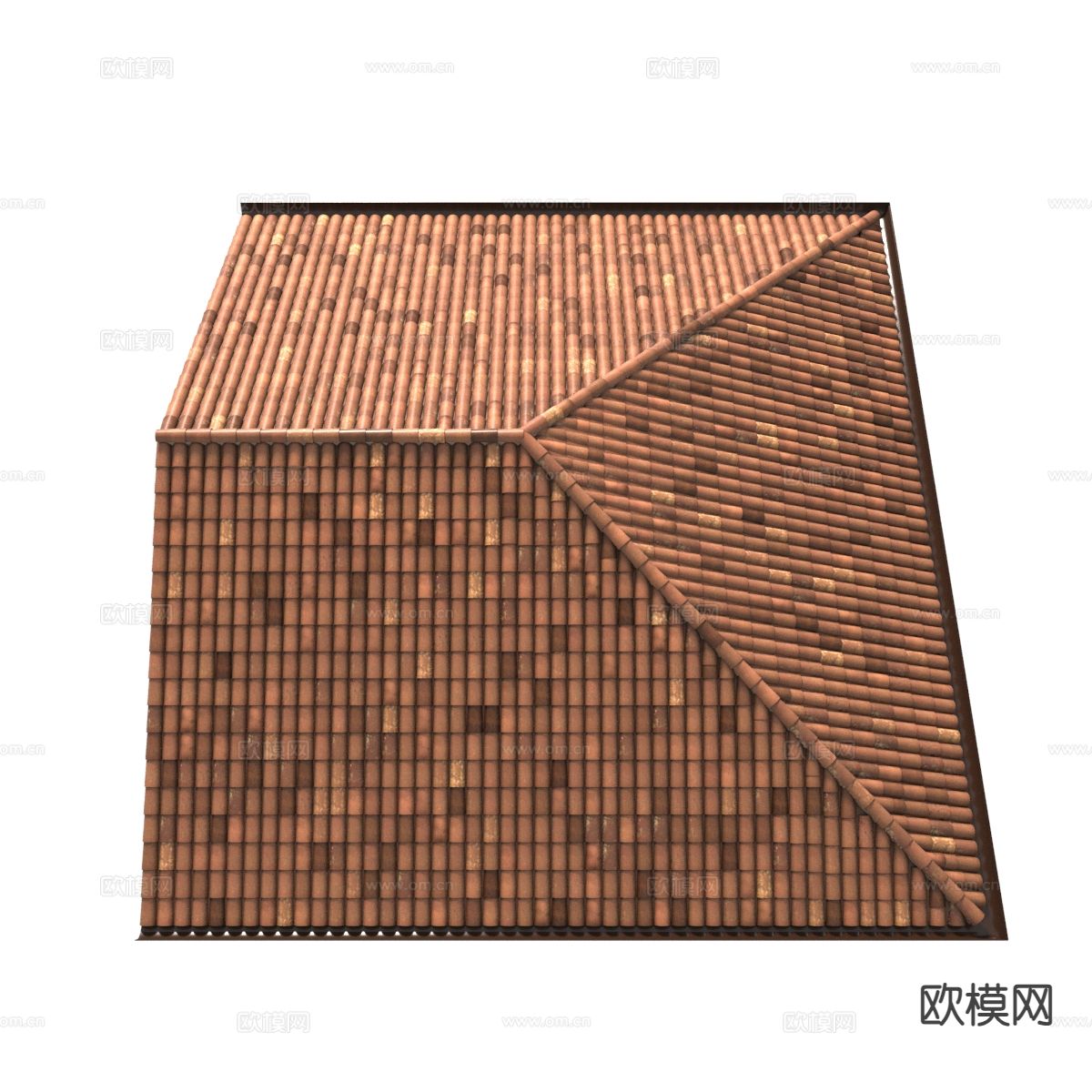 中式屋檐 飞檐 瓦片 屋顶 琉璃瓦3d模型