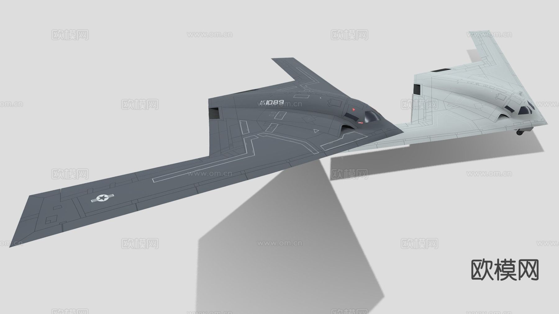 掠夺者战斗机 轰炸机su模型下载（渲染图2）
