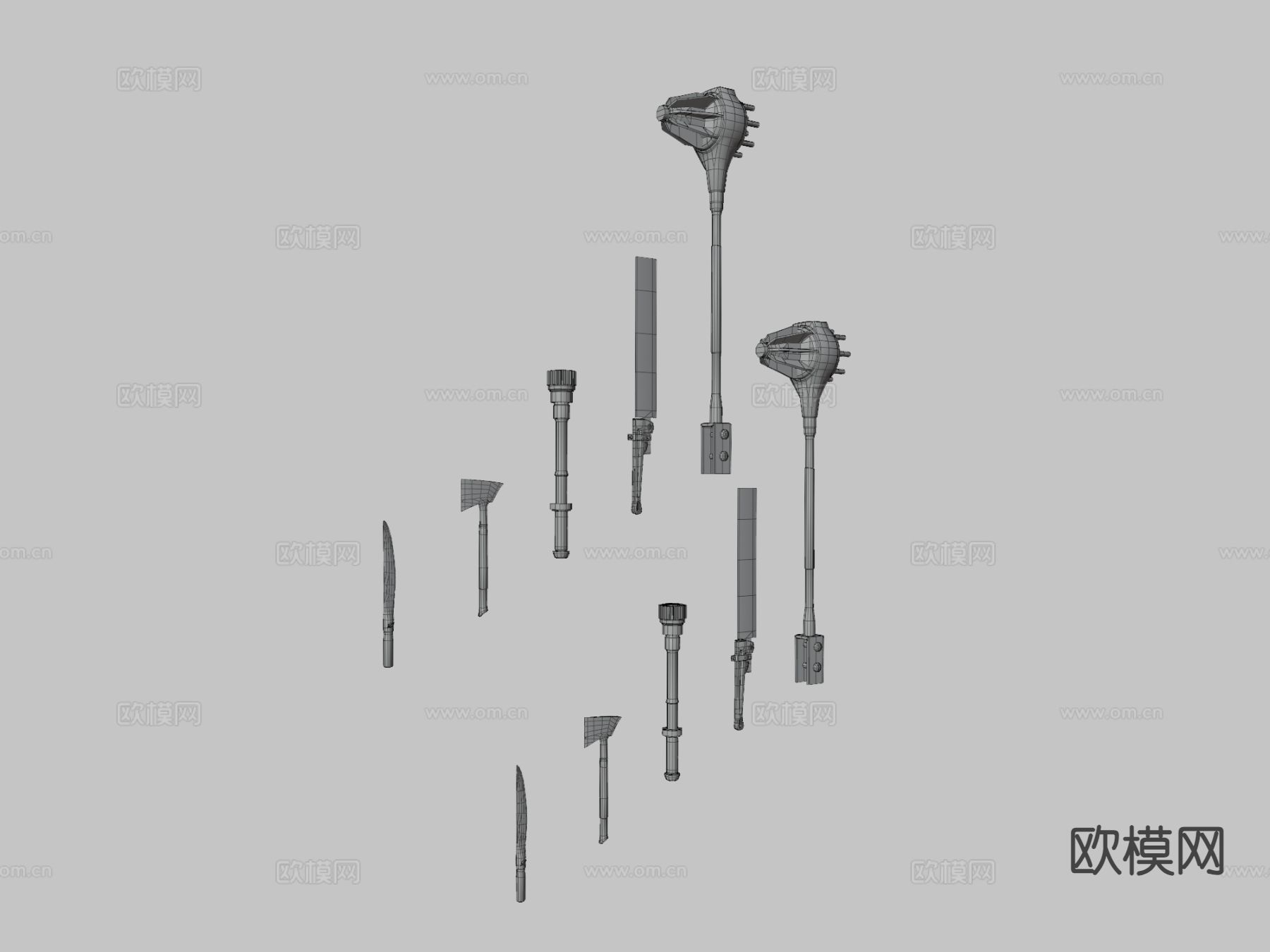 废品武器su模型下载（渲染图3）