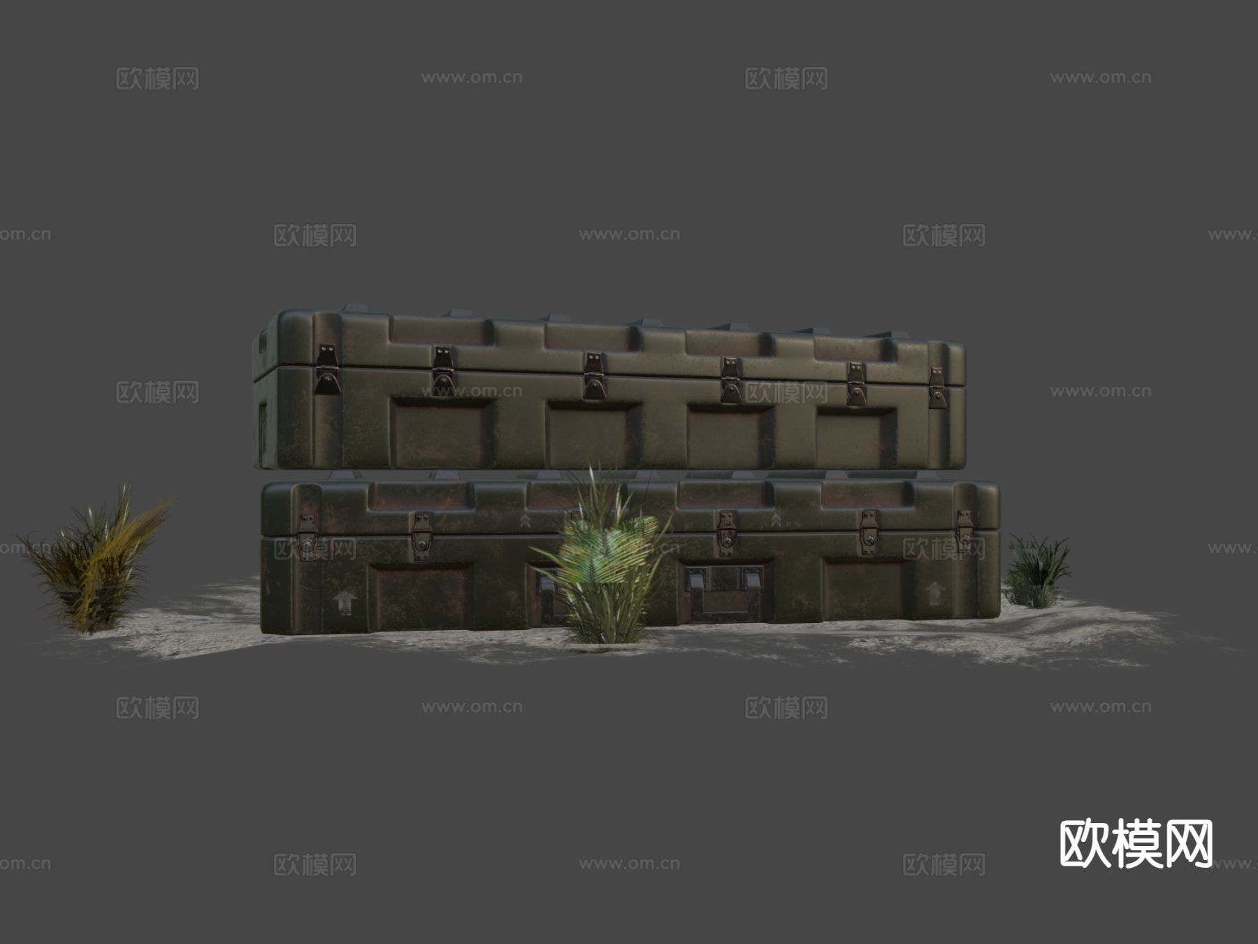 陆军弹药 武器箱su模型下载（渲染图6）