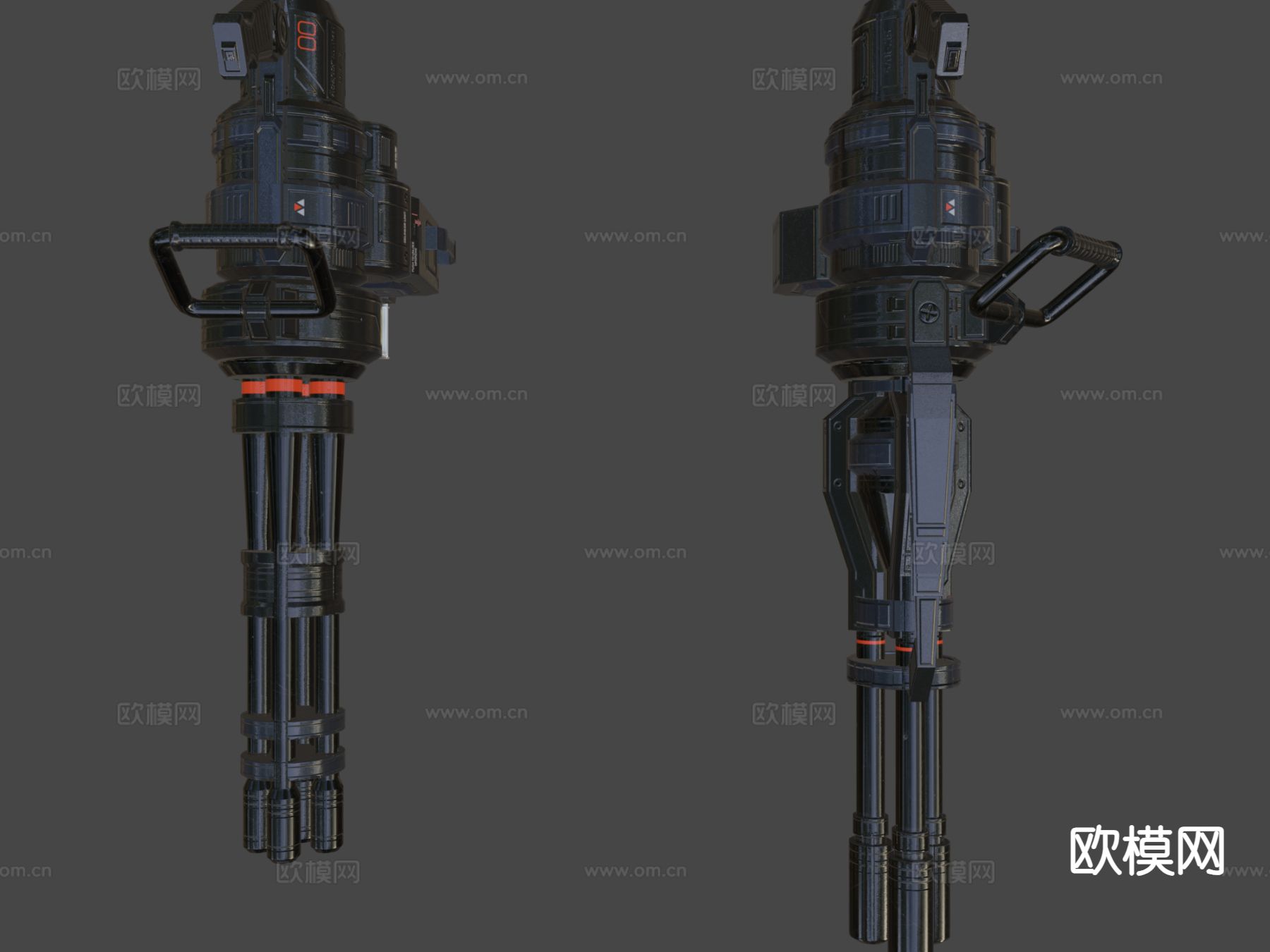 MLK76 科幻迷你炮 武器su模型下载（渲染图7）
