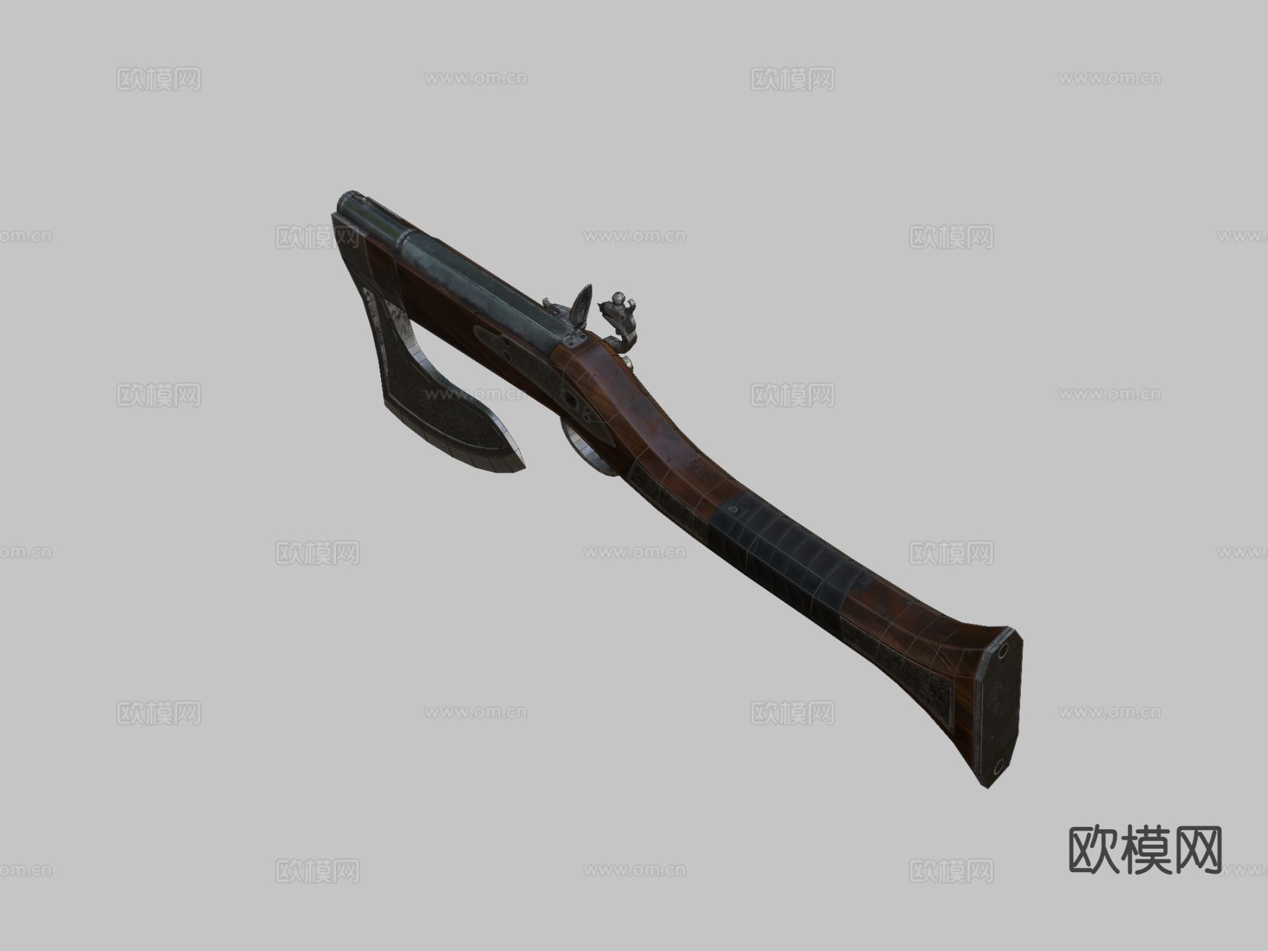 枪械战斧su模型下载（渲染图6）